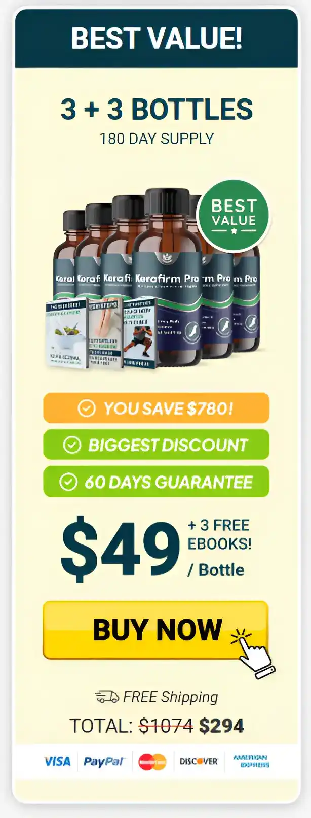 KeraFirm Pro 6 bottles Pricing
